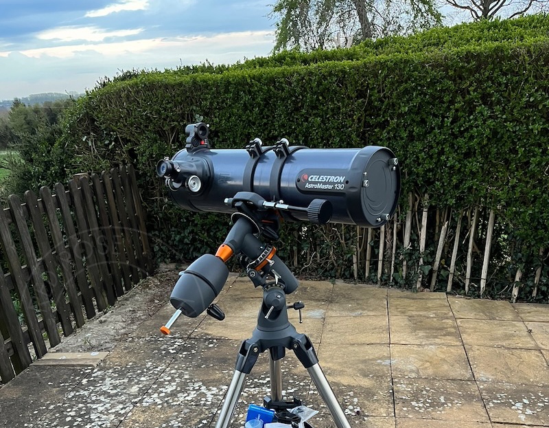 The telescope that started it all, a Celestron AstroMaster 130