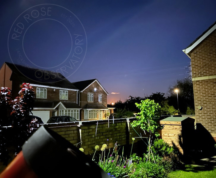 The amount of light pollution in my old garden.  It might as well have been daylight!  But, the Celestron 6SE kept me entertained enough.