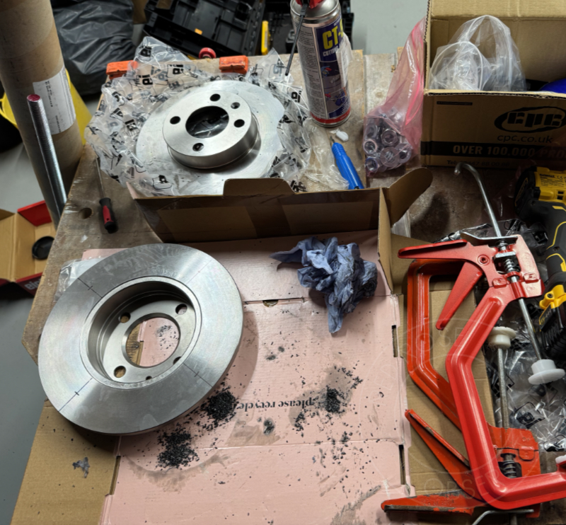 This part took a long time, drilling out all of the holes at a slow enough speed to prevent overheating.