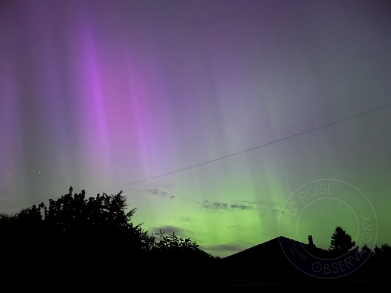 The complete contrast to before with the lack of light pollution in the new garden.  Dark enough skies to see the Northern Lights when they visited in 2024!