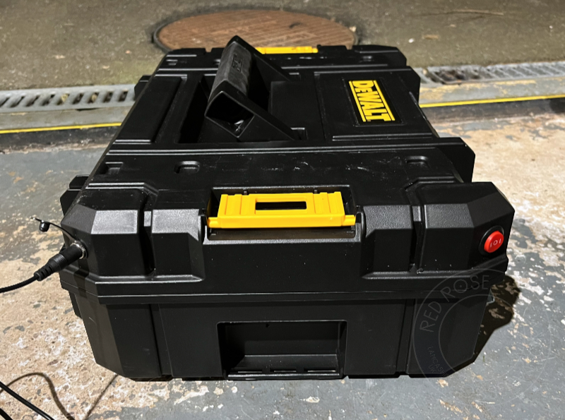 A standard DeWalt TSTAK storage box, but with a couple of extra little features