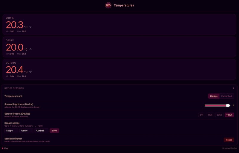 The web app, also available on your PC